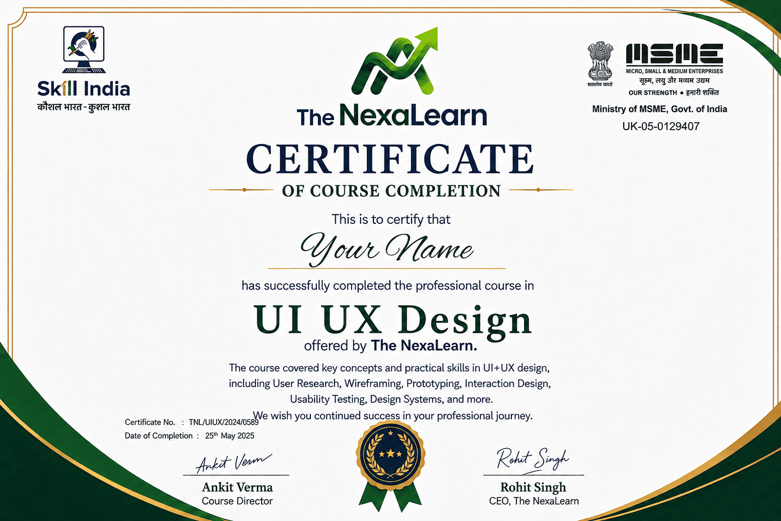 Course Completion